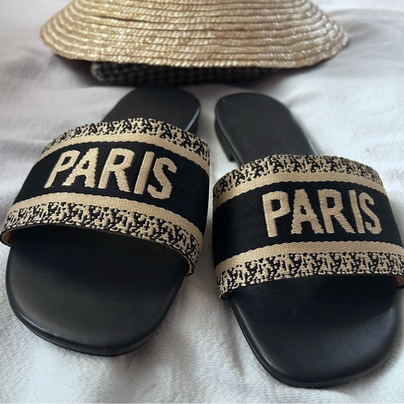 Paris Black Slides Size: 7-8 - Picture 7 of 16